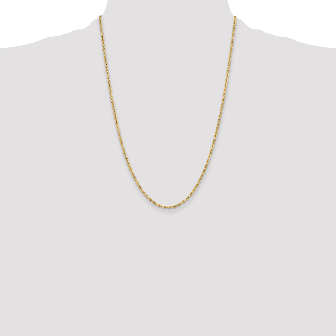 14ky 2.5mm Semi-Solid Rope Chain