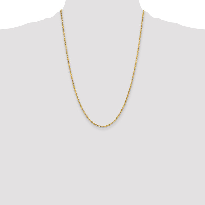 14ky 2.5mm Semi-Solid Rope Chain