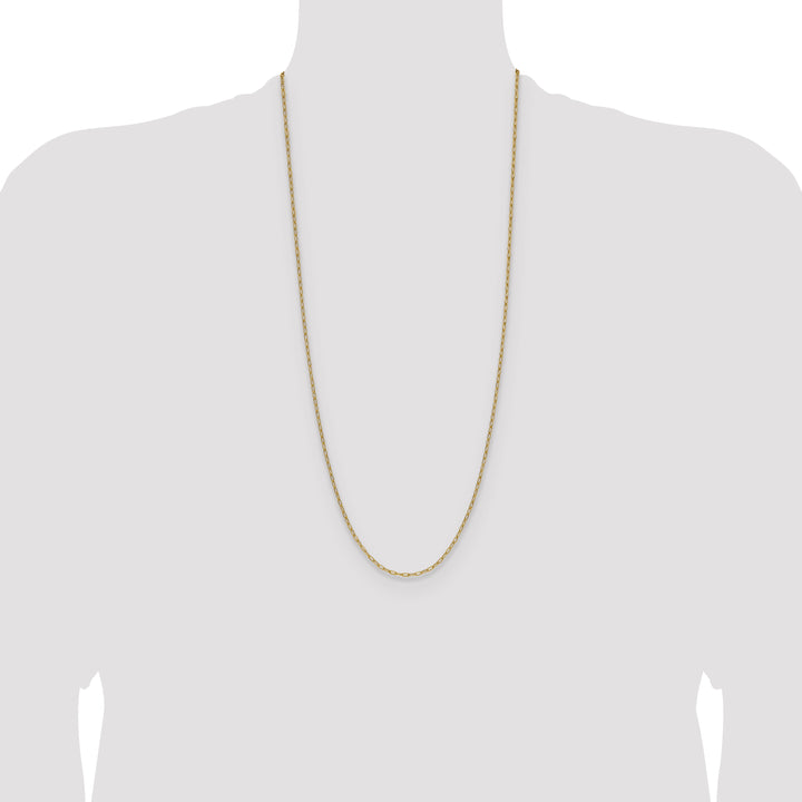 14k 2.2mm Semi-Solid Beveled Paperclip Chain