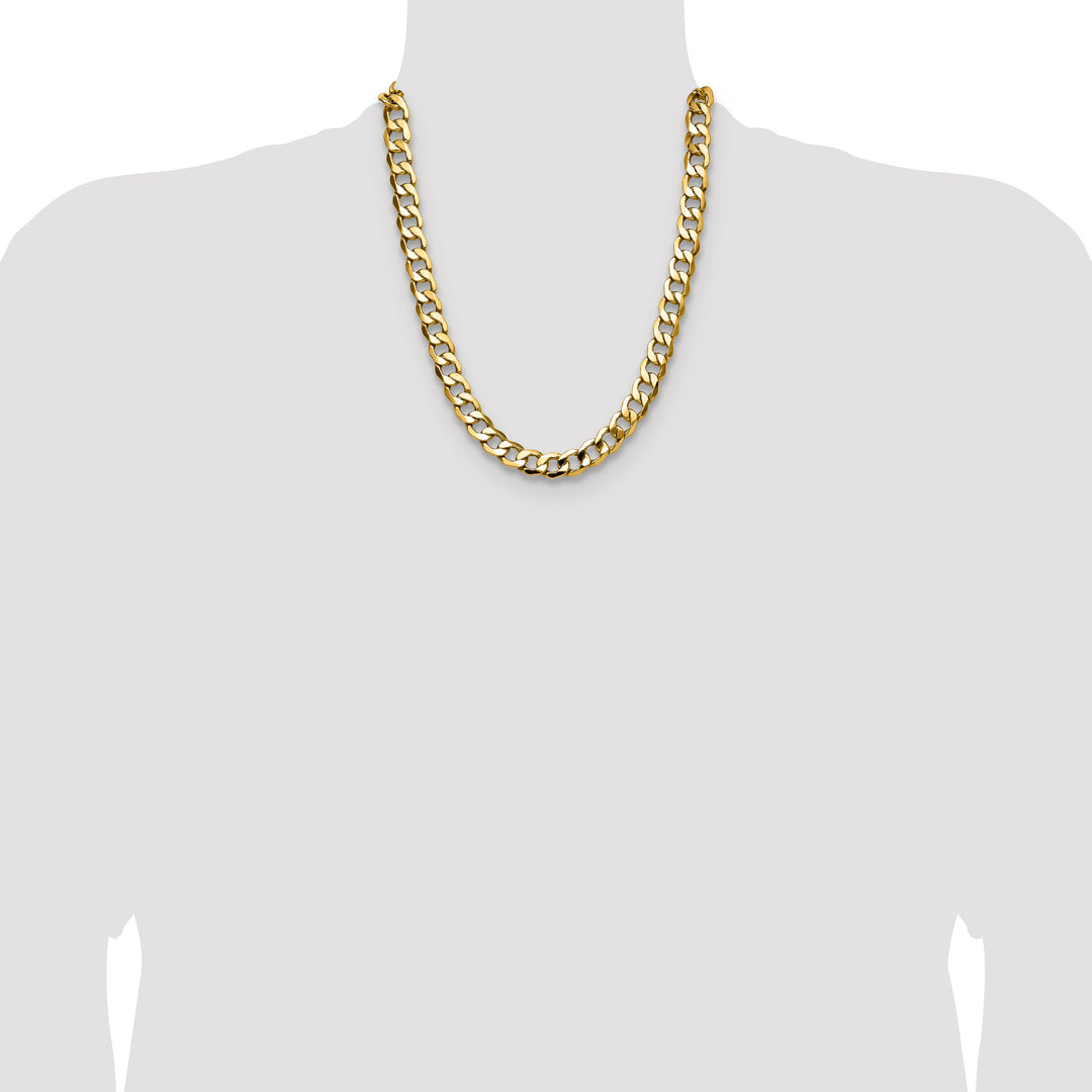 14k 11.3mm Semi-Solid Curb Chain