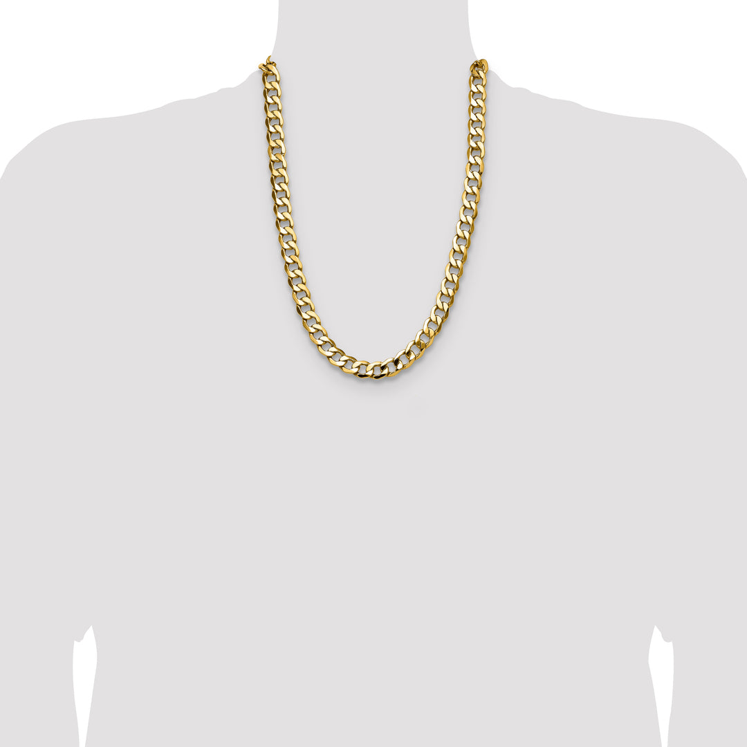 14k 11.3mm Semi-Solid Curb Chain