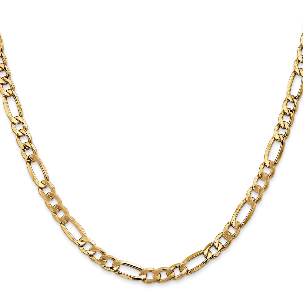14k 5.75mm Semi-Solid Figaro Chain