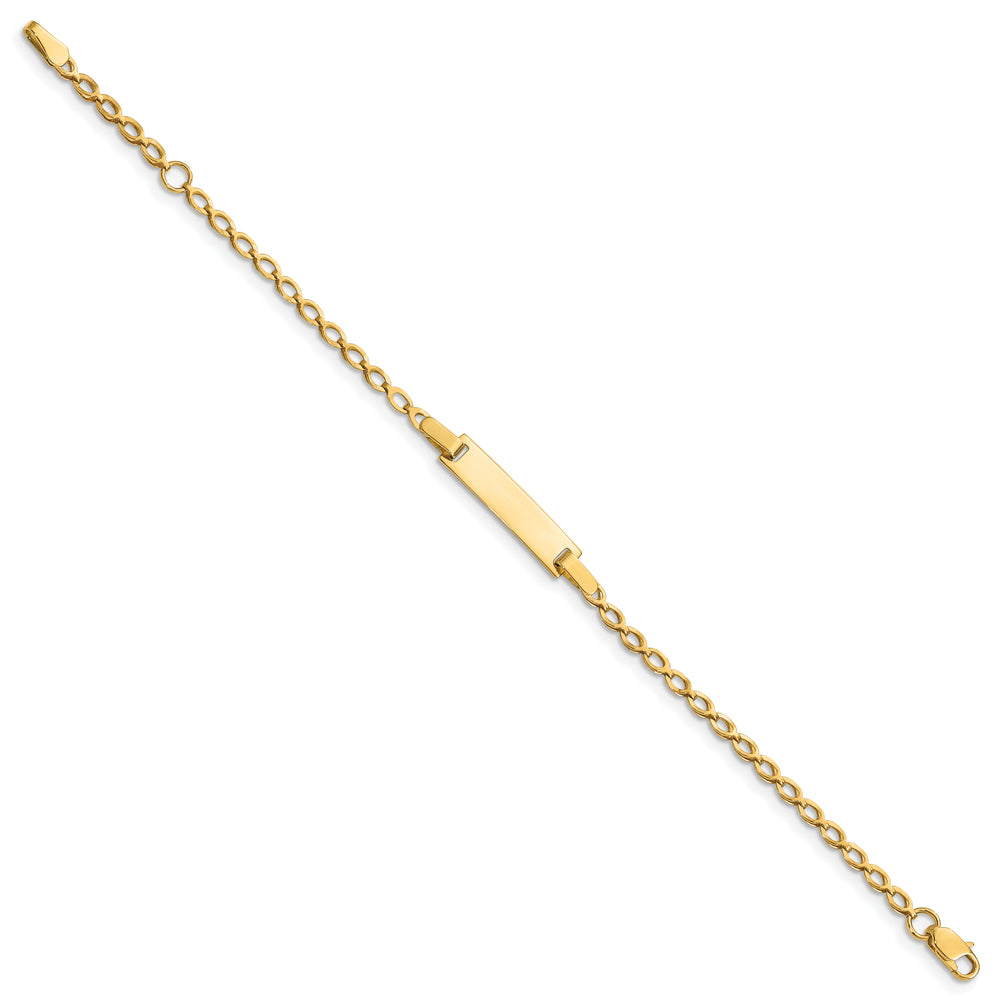 14k Childrens Polished ID Bracelet