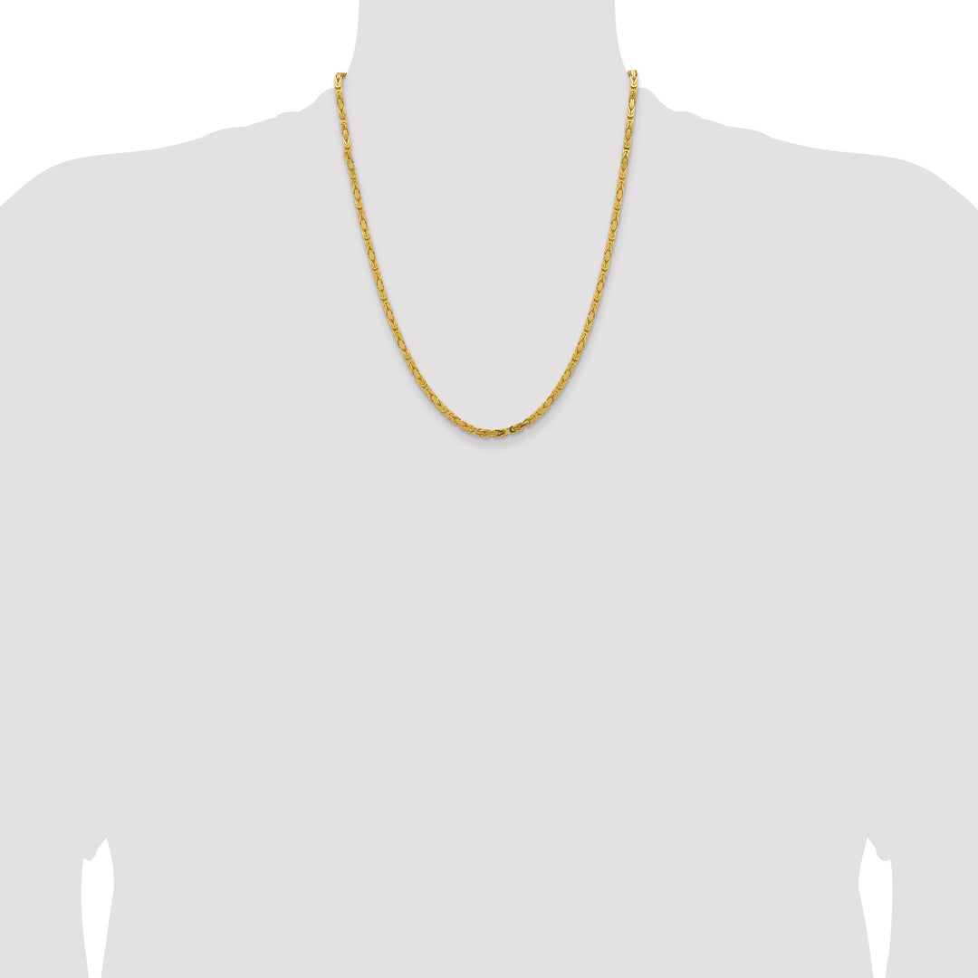14k 3.25mm Byzantine Chain
