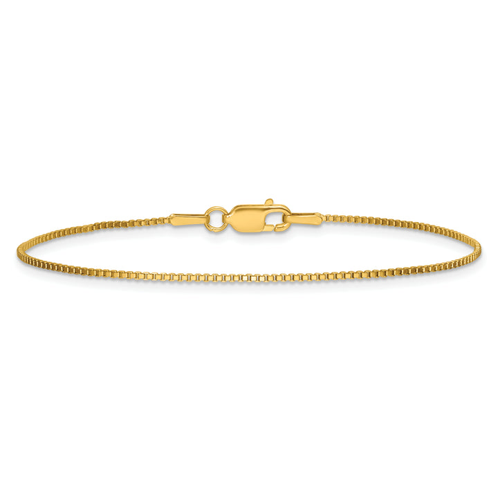 14k 1.0mm Box Chain Anklet