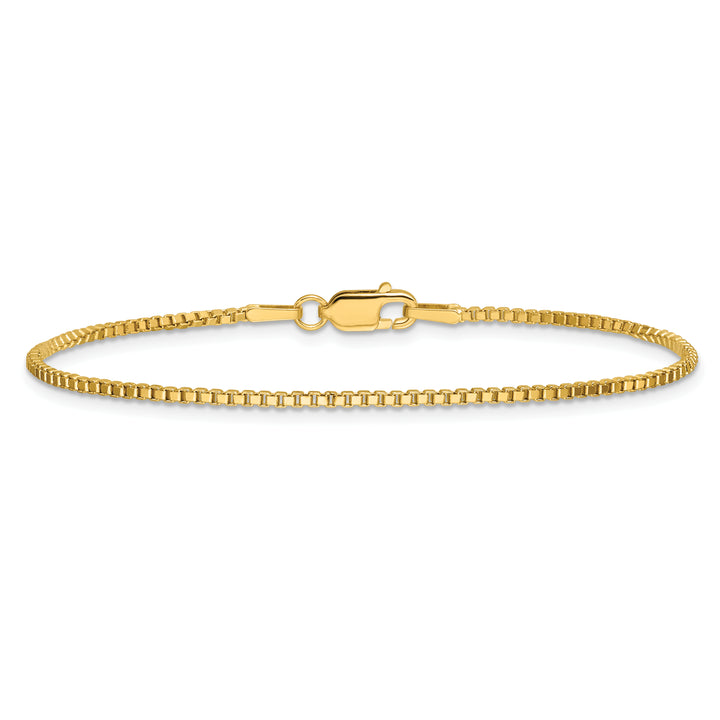 14k 1.5mm Box Chain Anklet