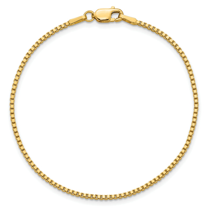14k 1.5mm Box Chain Anklet