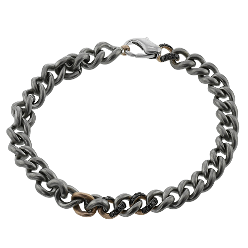 Gent Bracelet in 14k Gold with Diamonds