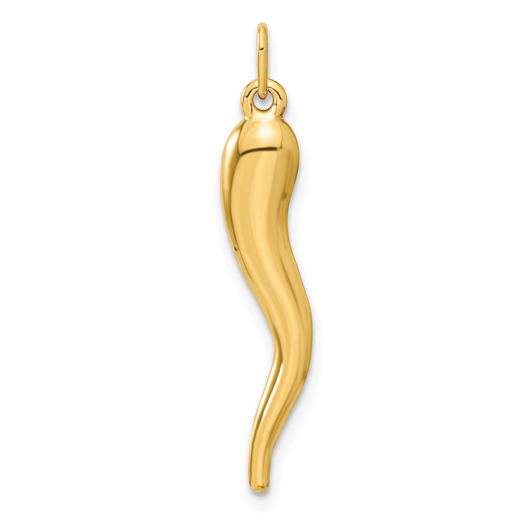 14k 3D Italian Horn Charm