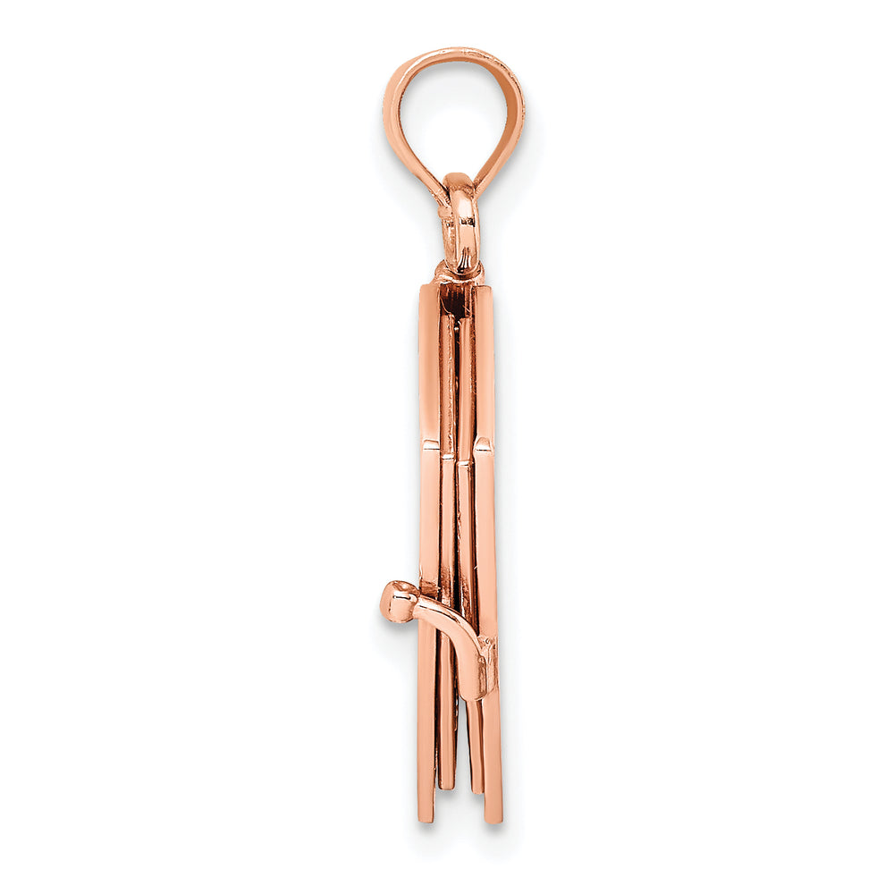 14k Rose Gold 3-D Holy Bible w/ Lords Prayer Moveable Charm