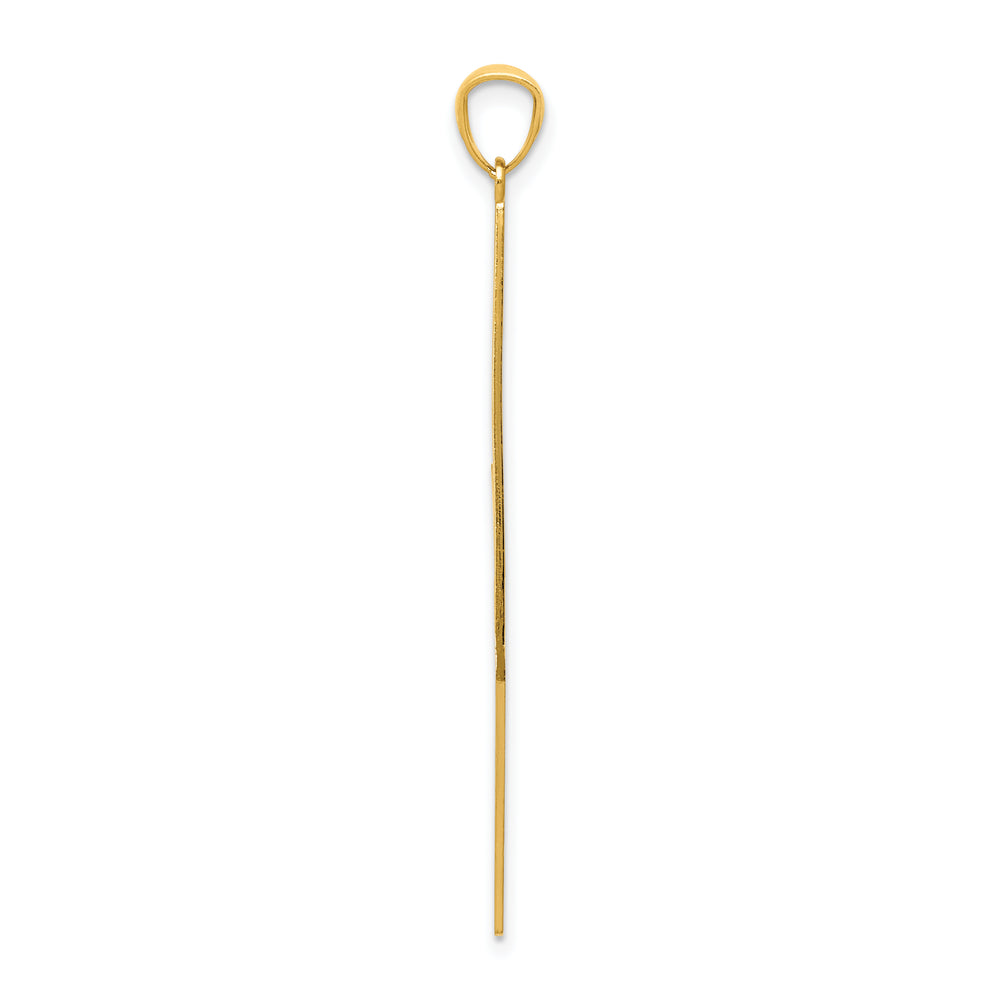 14k Polished D/C Lightning Bolt Pendant