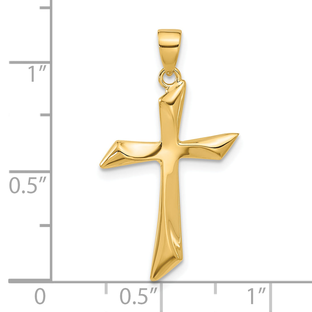 14K Polished Cross Pendant