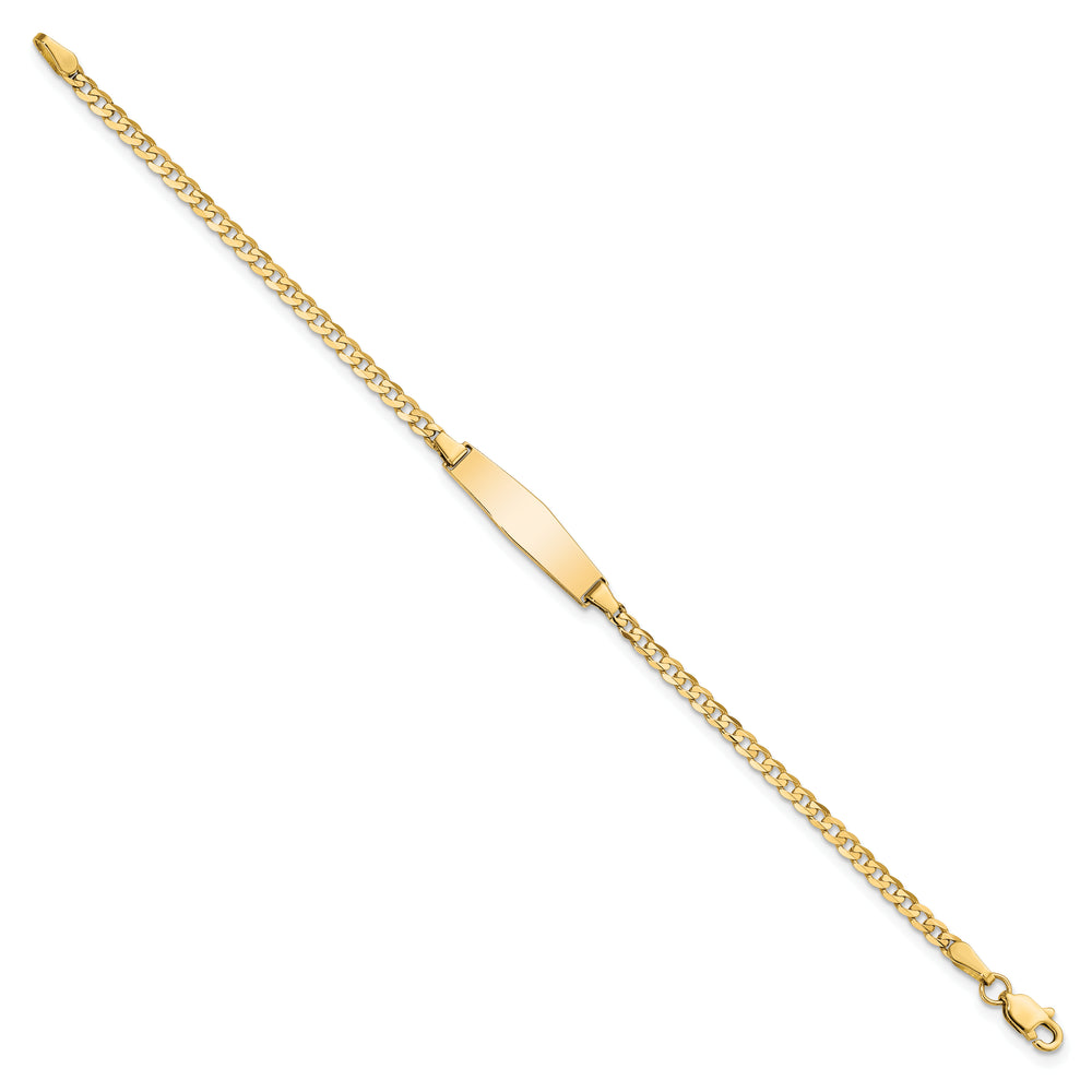 14k Baby Soft Diamond Shape Curb ID Bracelet