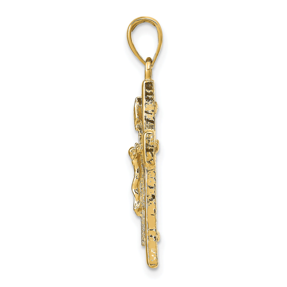 14k Polished Crucifix Pendant