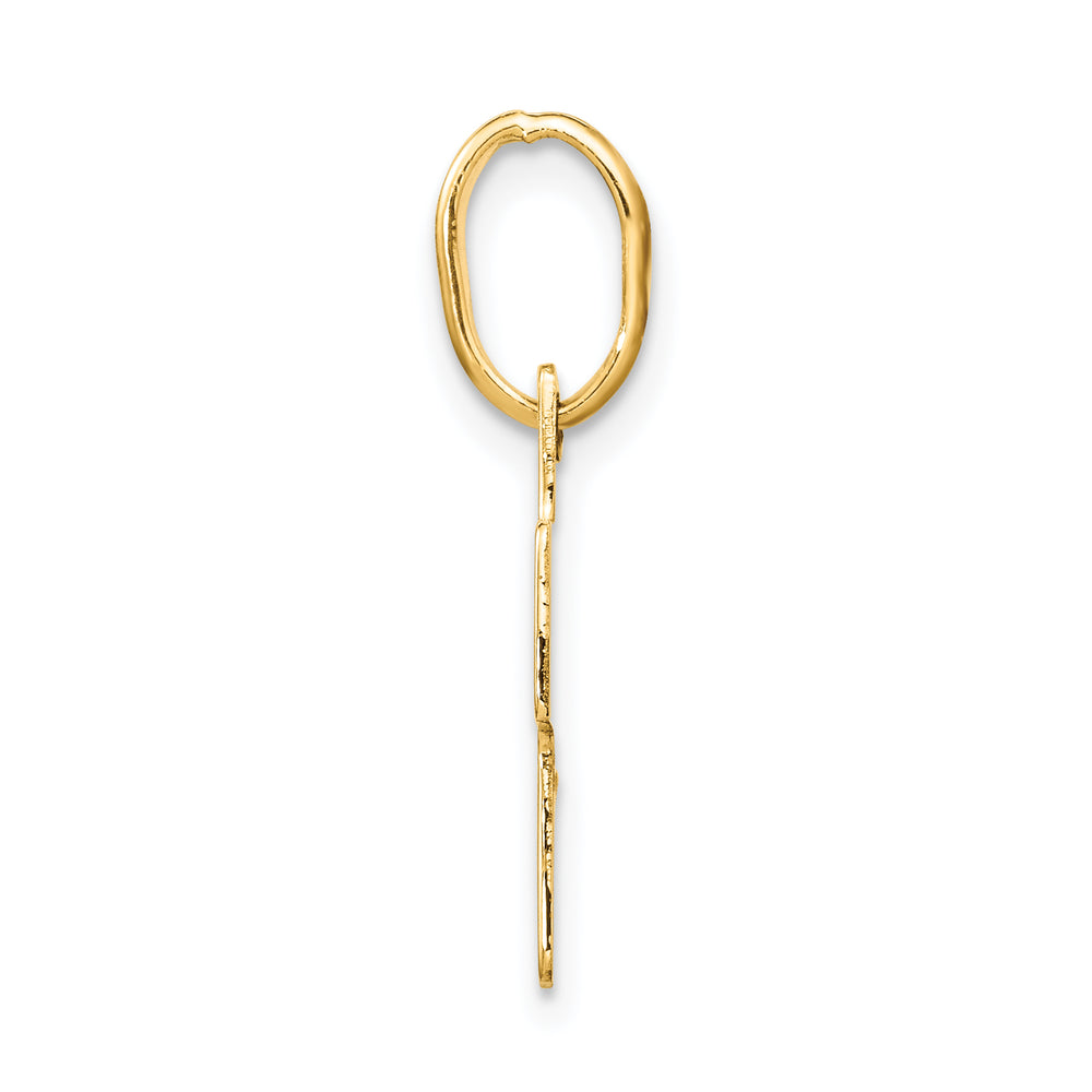 14k Polished Cross Charm