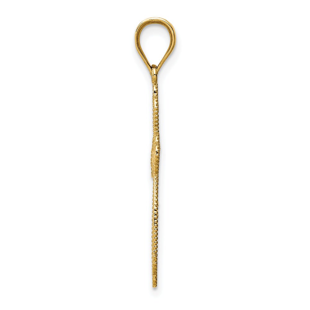 14K Budded Cross Pendant