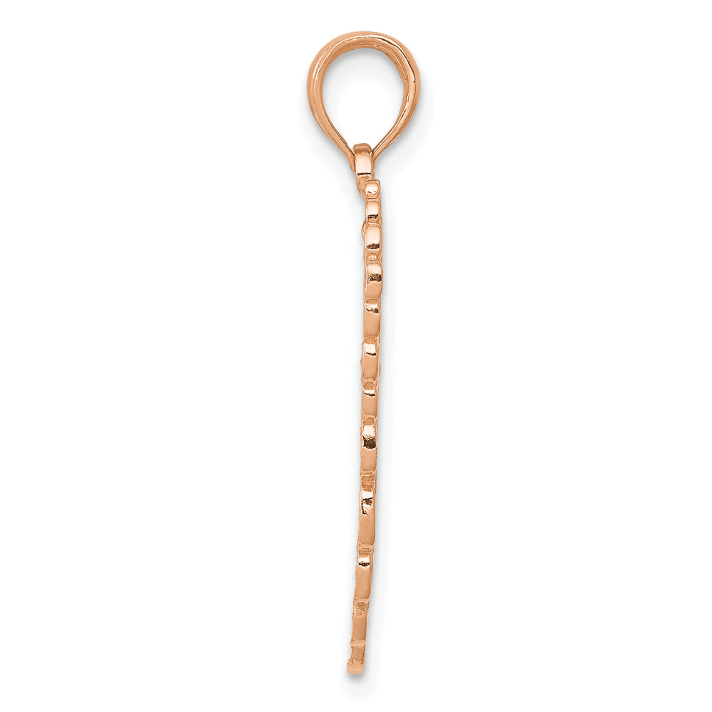 14K Rose Gold Angel Wing Pendant