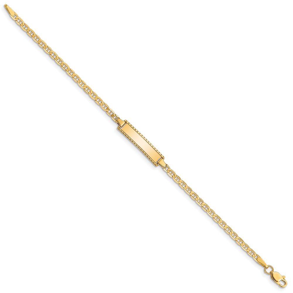 14k Childrens Anchor Link ID Bracelet