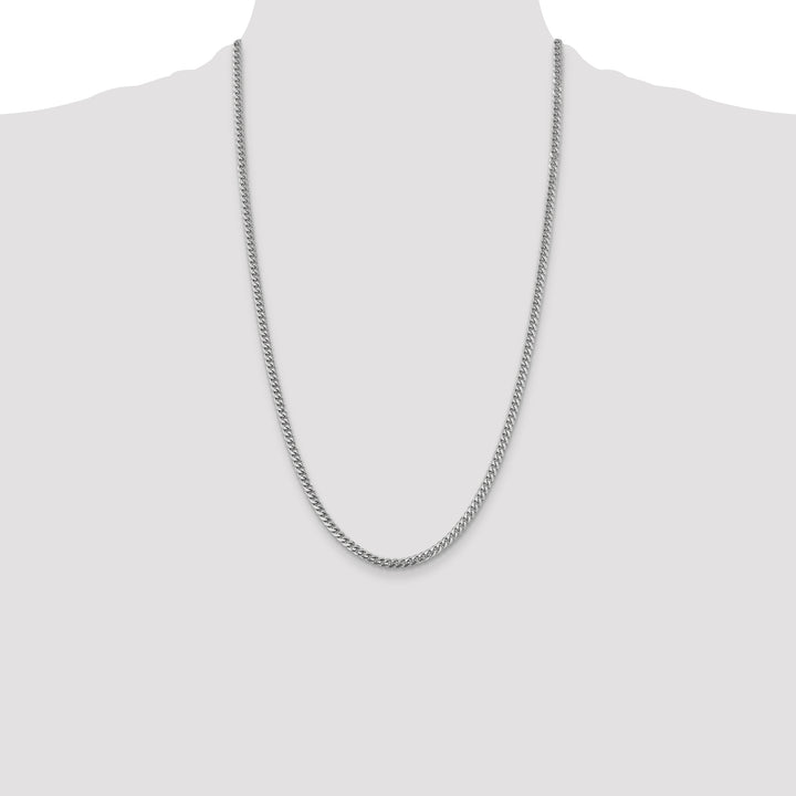 14k White Gold 4.25mm Solid Miami Cuban Chain