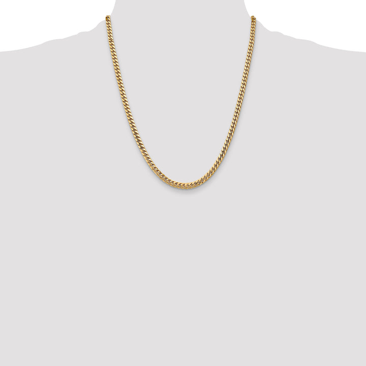 14k 4.3mm Solid Miami Cuban Chain