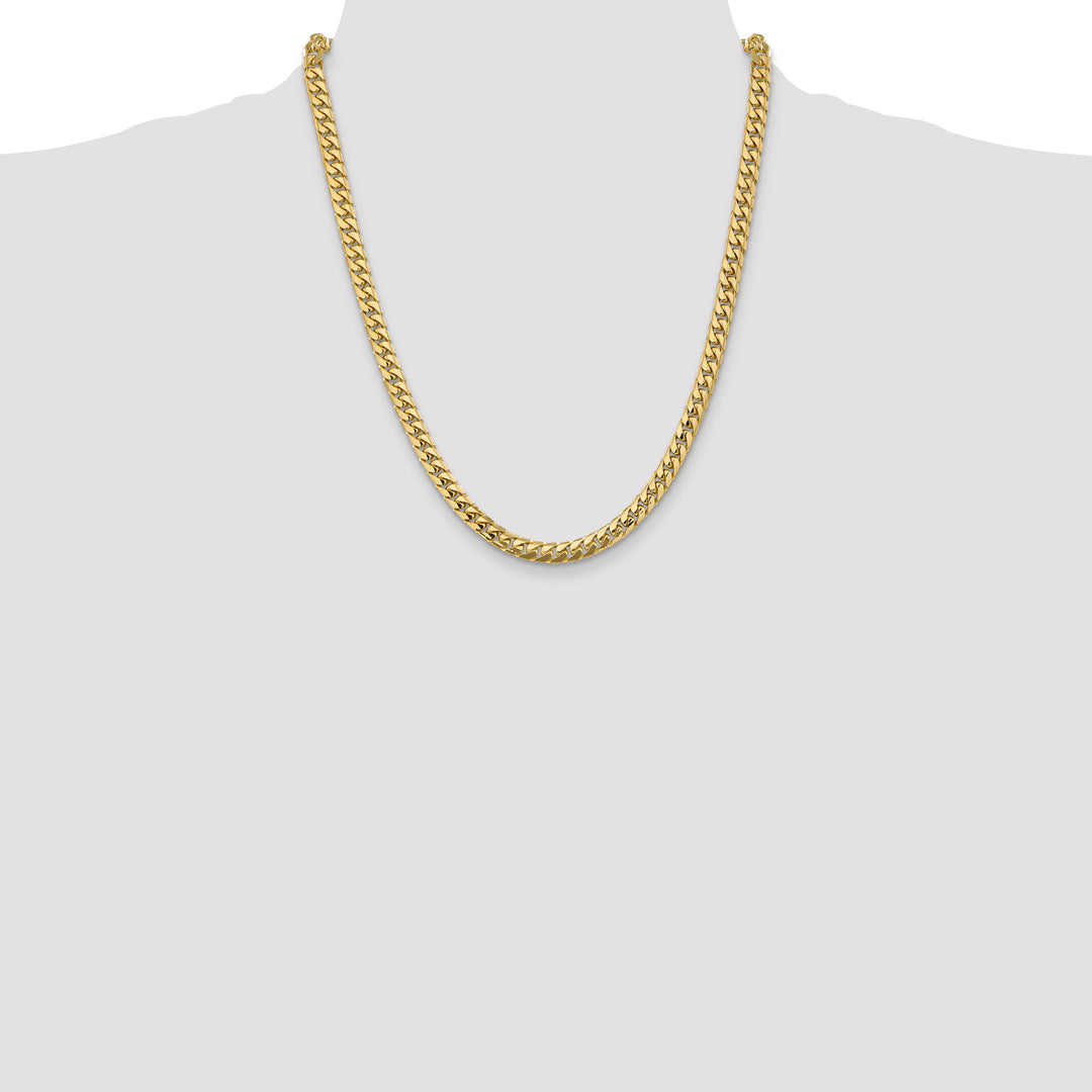 14k 5.5mm Solid Miami Cuban Chain