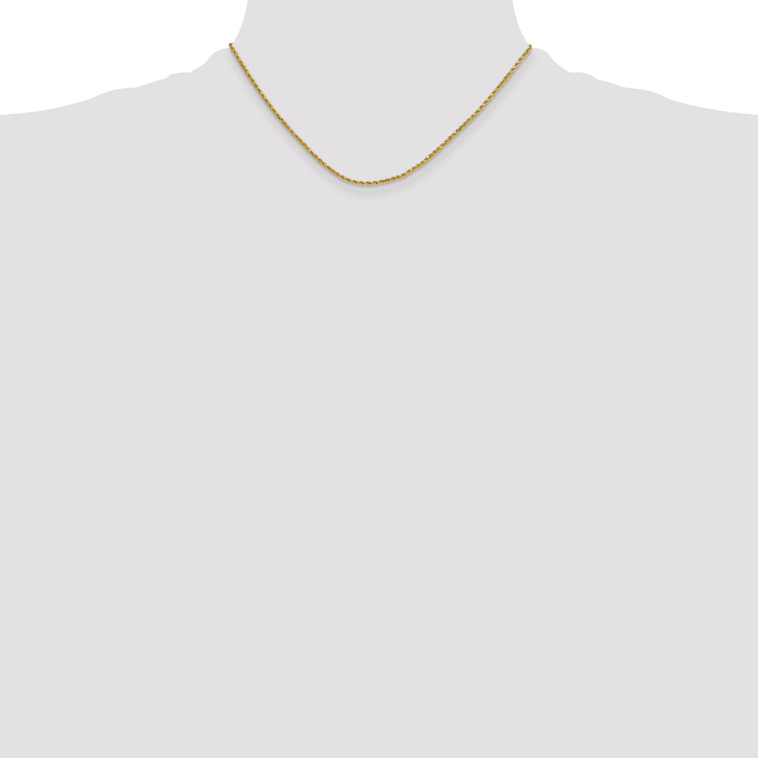 14k 2.0mm Semi-solid D/C Rope Chain
