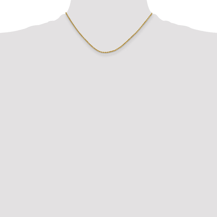14k 2.0mm Semi-solid D/C Rope Chain