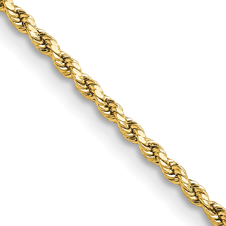 14k 2.0mm Semi-solid D/C Rope Chain