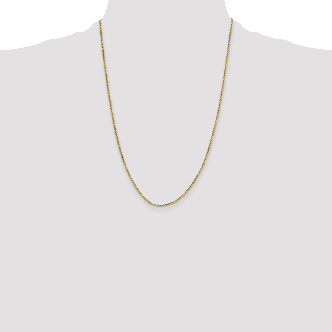 14k 2.0mm Semi-solid D/C Rope Chain