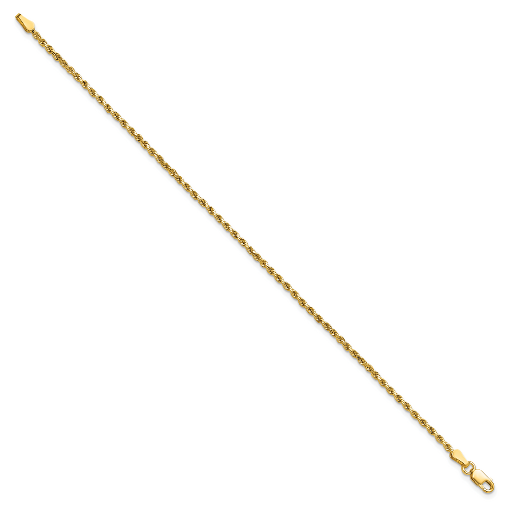14k 2.0mm Semi-solid D/C Rope Chain