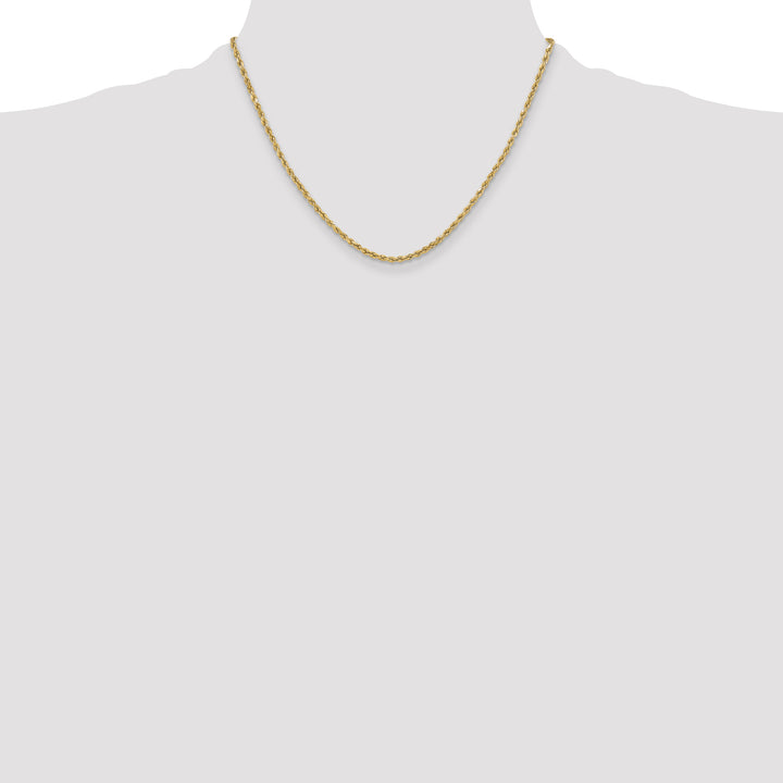 14k 3.0mm Semi-solid D/C Rope Chain