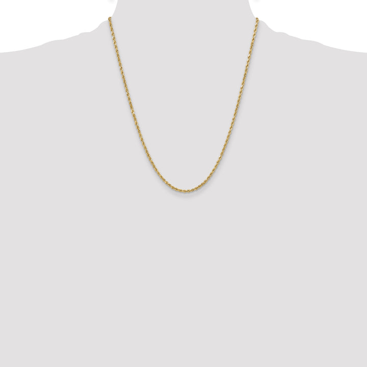 14k 3.0mm Semi-solid D/C Rope Chain