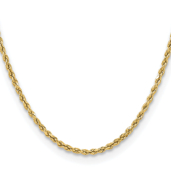14k 3.0mm Semi-solid D/C Rope Chain