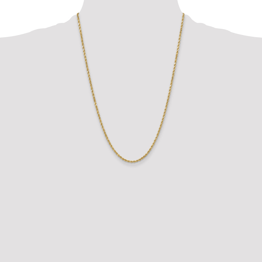 14k 3.0mm Semi-solid D/C Rope Chain