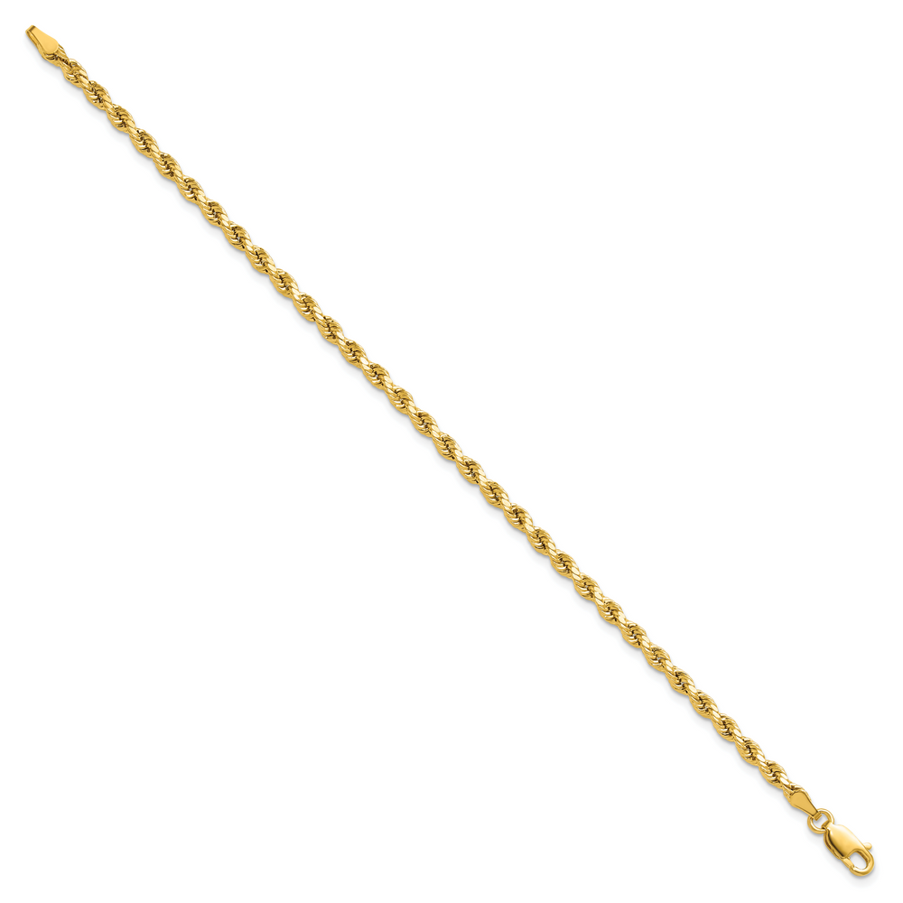 14k 3.0mm Semi-solid D/C Rope Chain