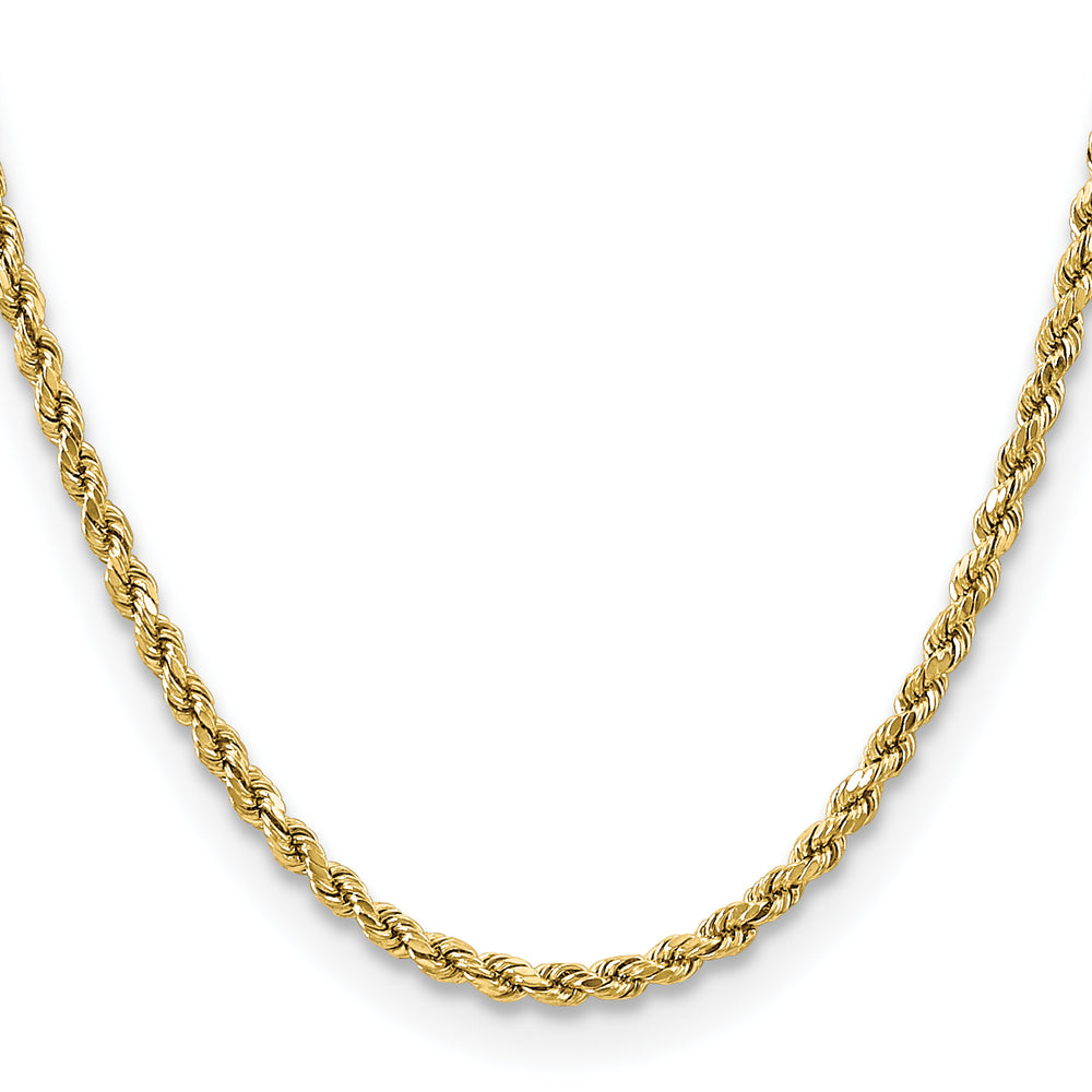 14k 3.5mm Semi-solid D/C Rope Chain
