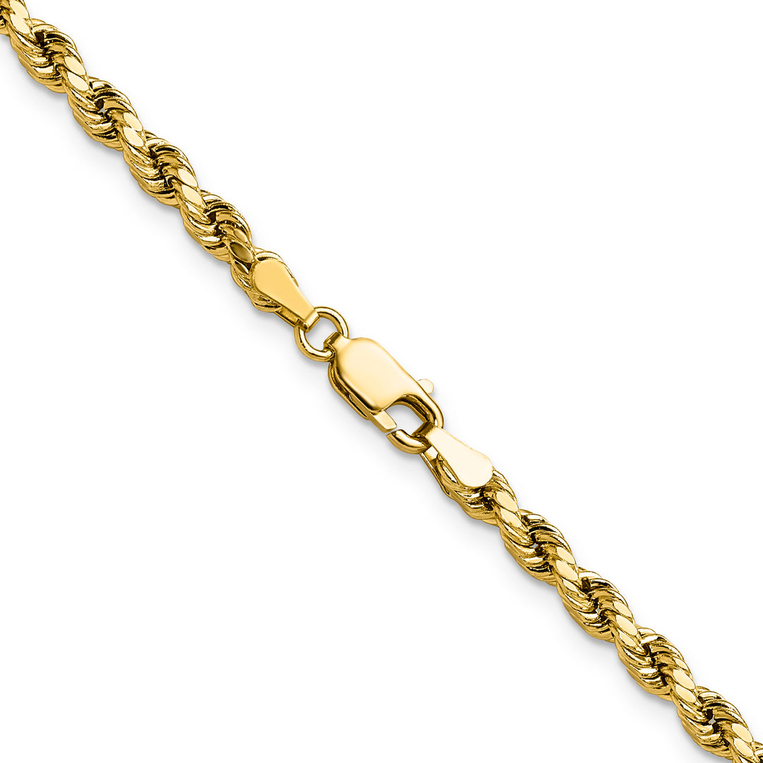 14k 3.5mm Semi-solid D/C Rope Chain