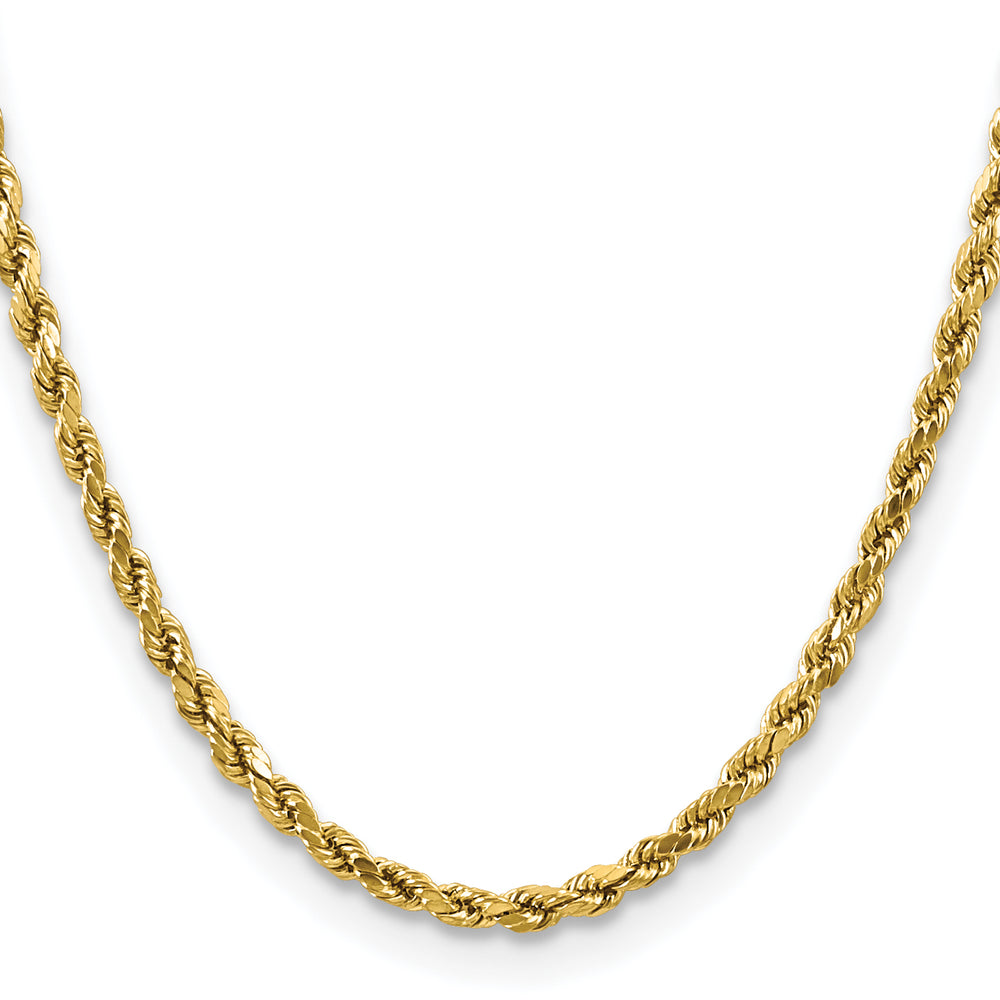14k 4.0mm Semi-solid D/C Rope Chain