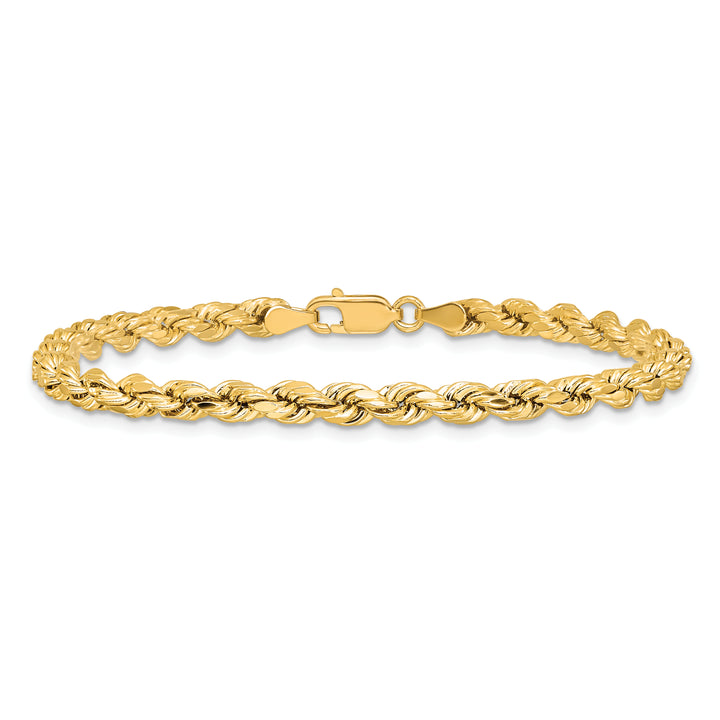 14k 4.0mm Semi-solid D/C Rope Chain
