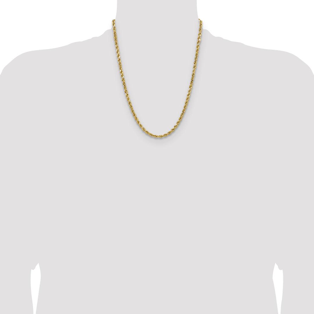 14k 4.9mm Semi-solid D/C Rope Chain