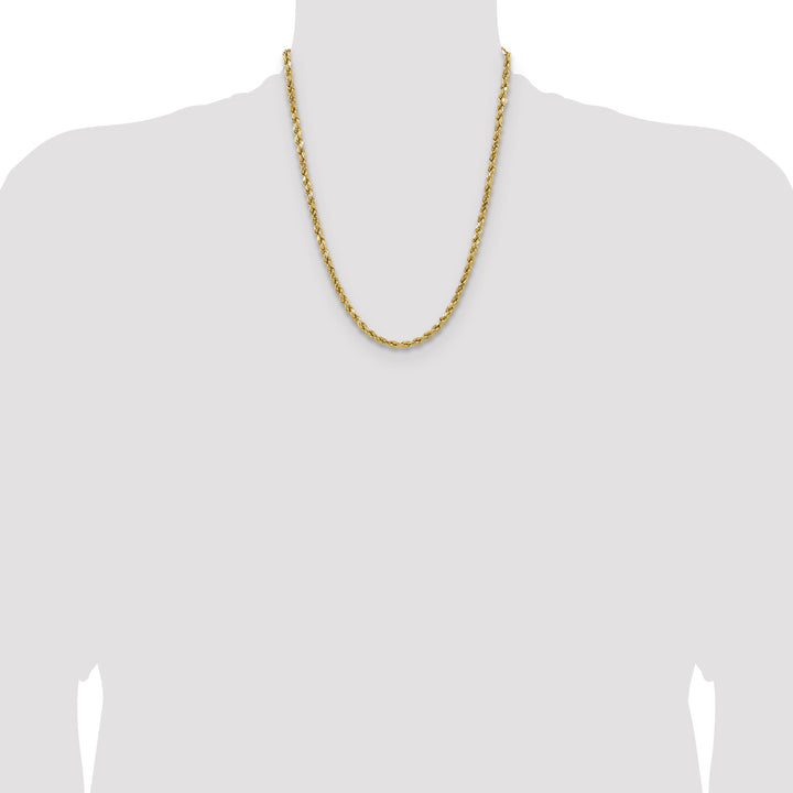14k 4.9mm Semi-solid D/C Rope Chain