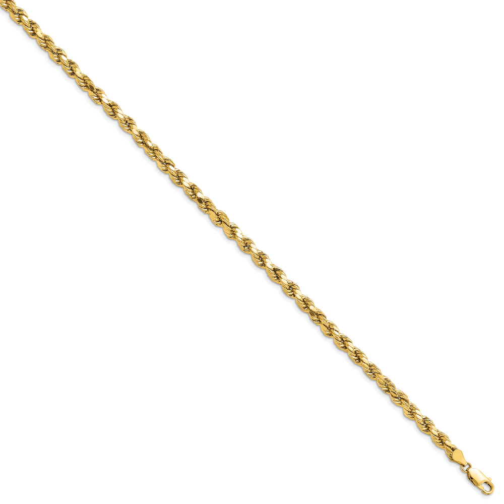 14k 4.9mm Semi-solid D/C Rope Chain