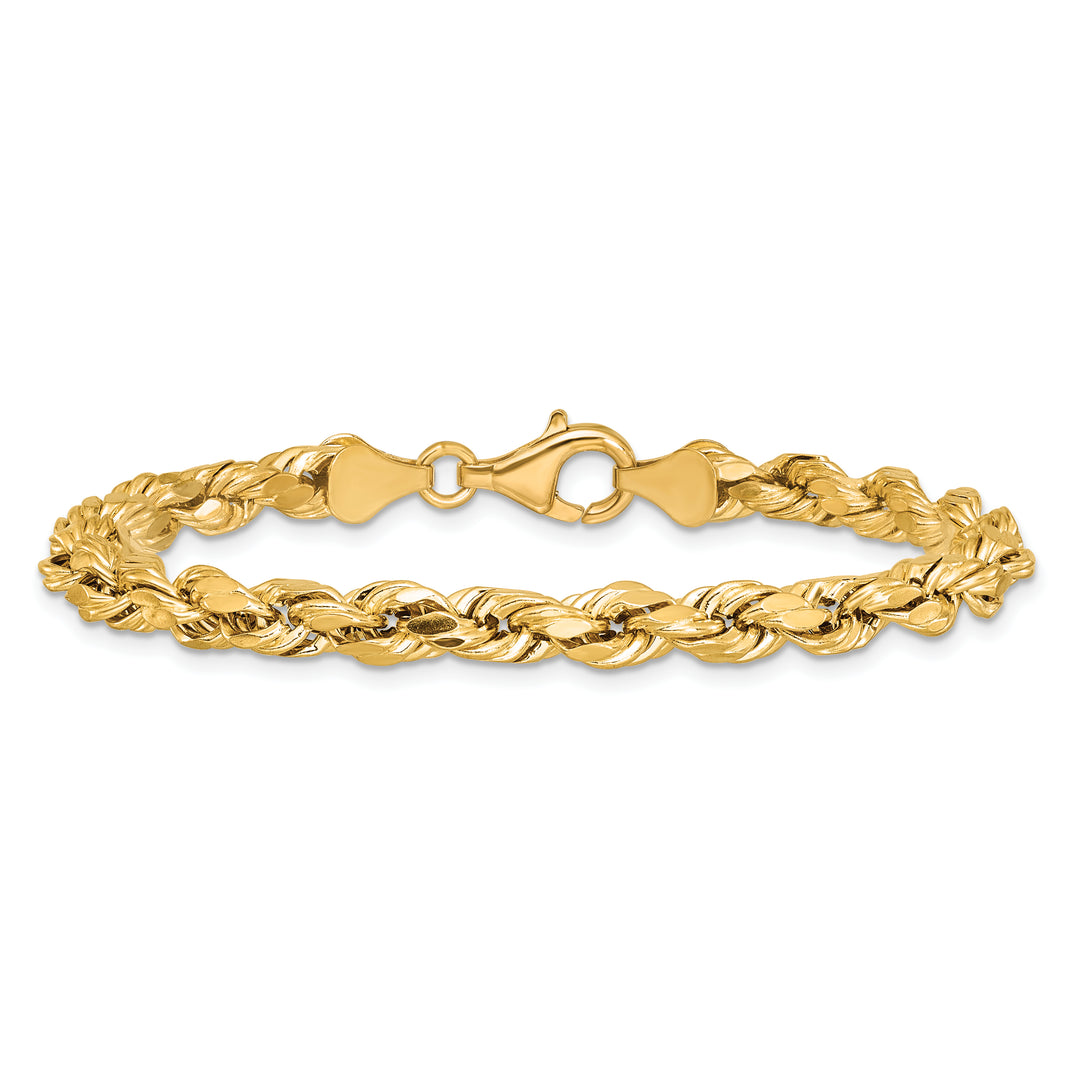 14k 5.5mm Semi-solid D/C Rope Chain