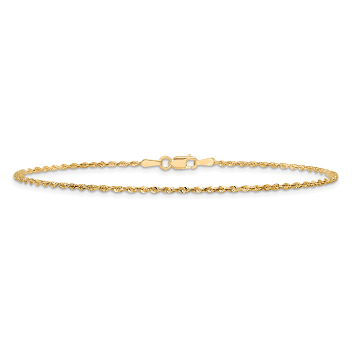 14k 1.5mm Ultra D/C Lightweight Rope Chain Anklet