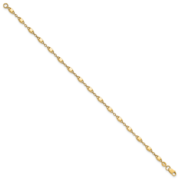 14K Polished Fancy Link Bracelet