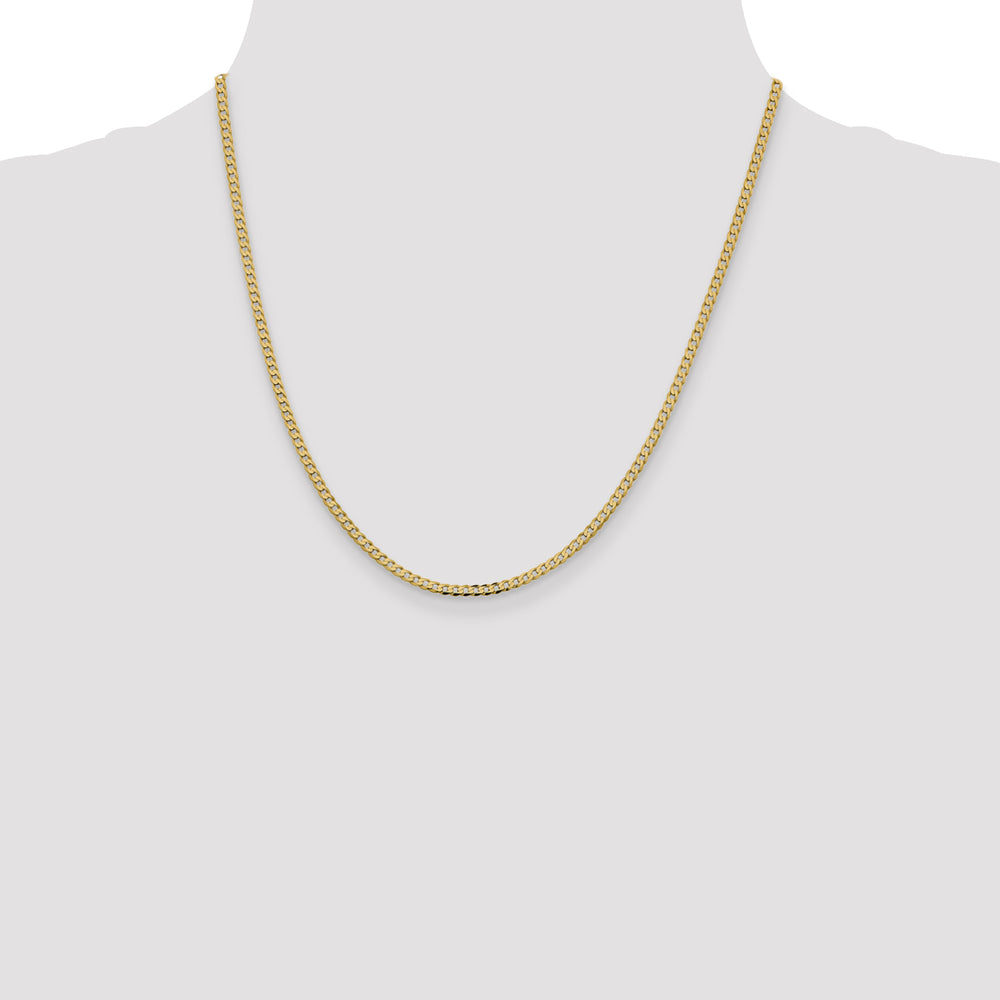 14k 2.3mm Flat Beveled Curb Chain