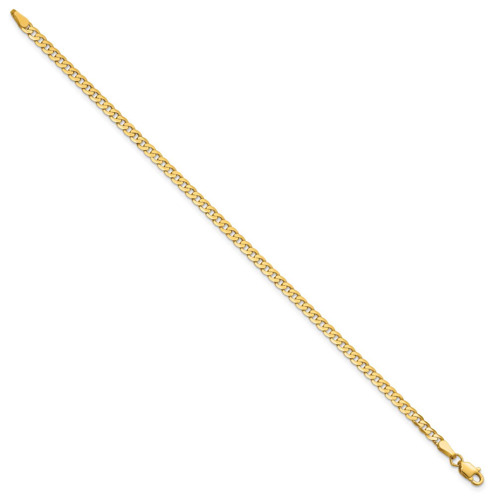 14k 2.9mm Flat Beveled Curb Chain