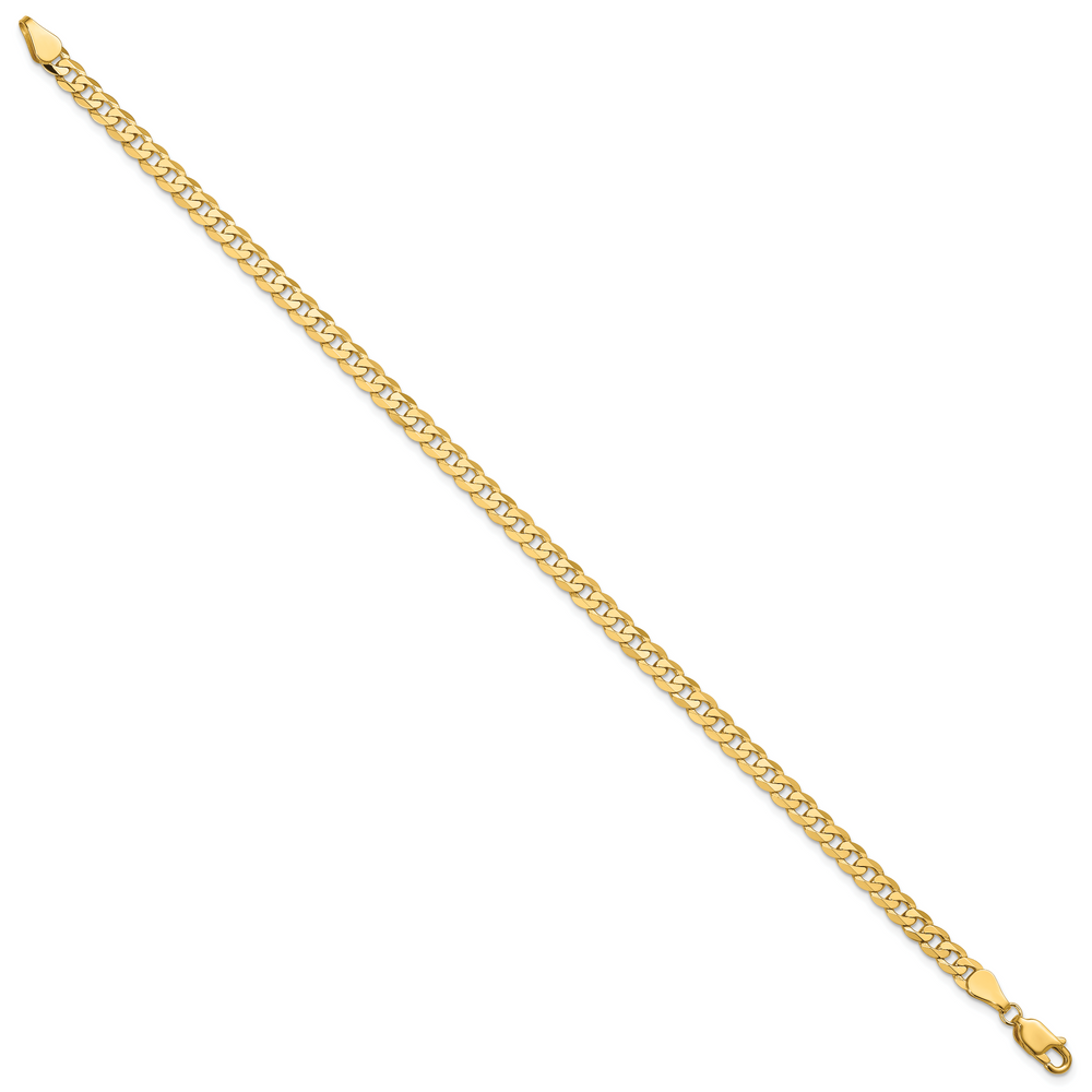 14k 4.75mm Flat Beveled Curb Chain