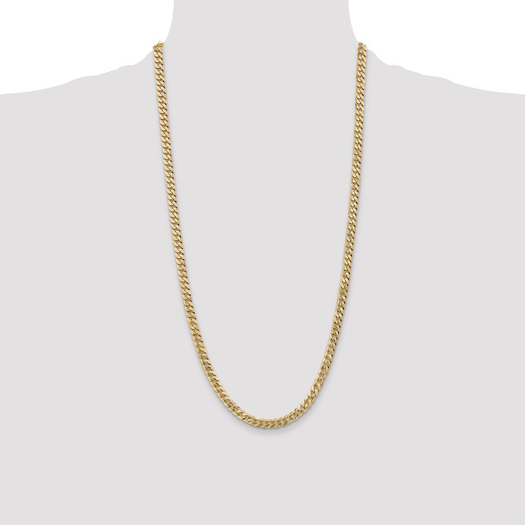 14k 5.75mm Flat Beveled Curb Chain