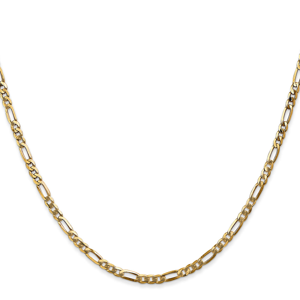 14k 2.75mm Flat Figaro Chain